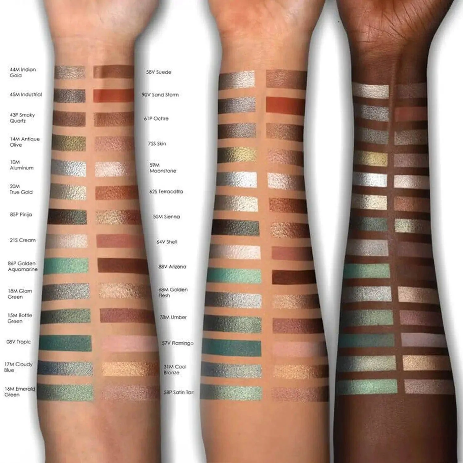 EYESHADOW PALLETE 28 SHADES - פלטת צלליות לעיניים- 28 גוונים -חום-ירוק - Image 3